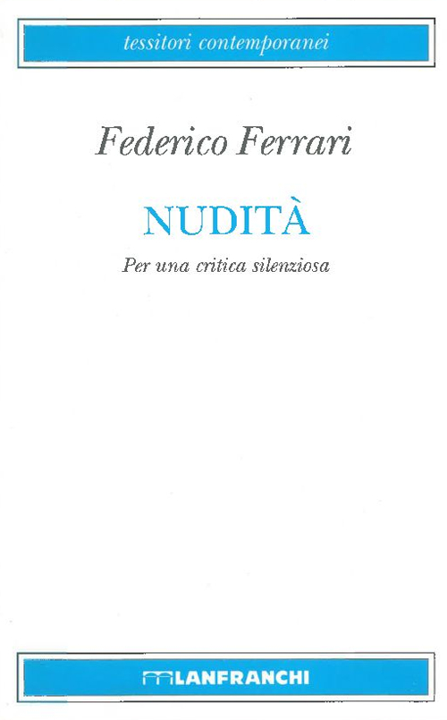 Image of Nudità. Per una critica silenziosa