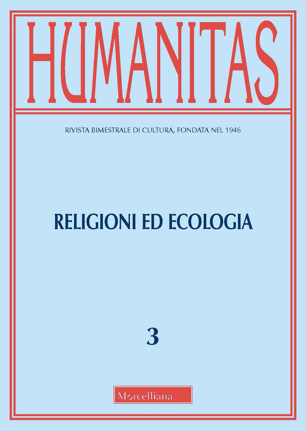 Image of Humanitas (2021). Vol. 3: Religioni ed ecologia.