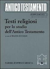 Libro Testi religiosi per lo studio dell'Antico Testamento