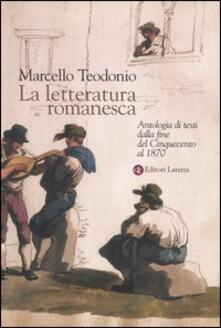 La letteratura romanesca. Antologia di testi dalla fine del Cinquecento al 1870.pdf