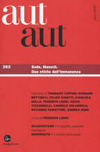 Libro Aut aut. Vol. 382: Sade, Masoch. Due etiche dell'immanenza.