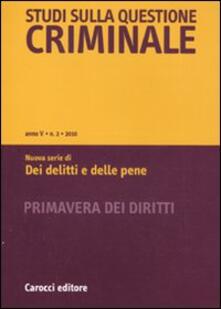 Premioquesti.it Studi sulla questione criminale (2010). Vol. 2 Image