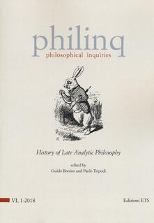 Grandtoureventi.it Philinq. Philosophical inquiries (2018). Vol. 1: History of late analytic philosophy. Image