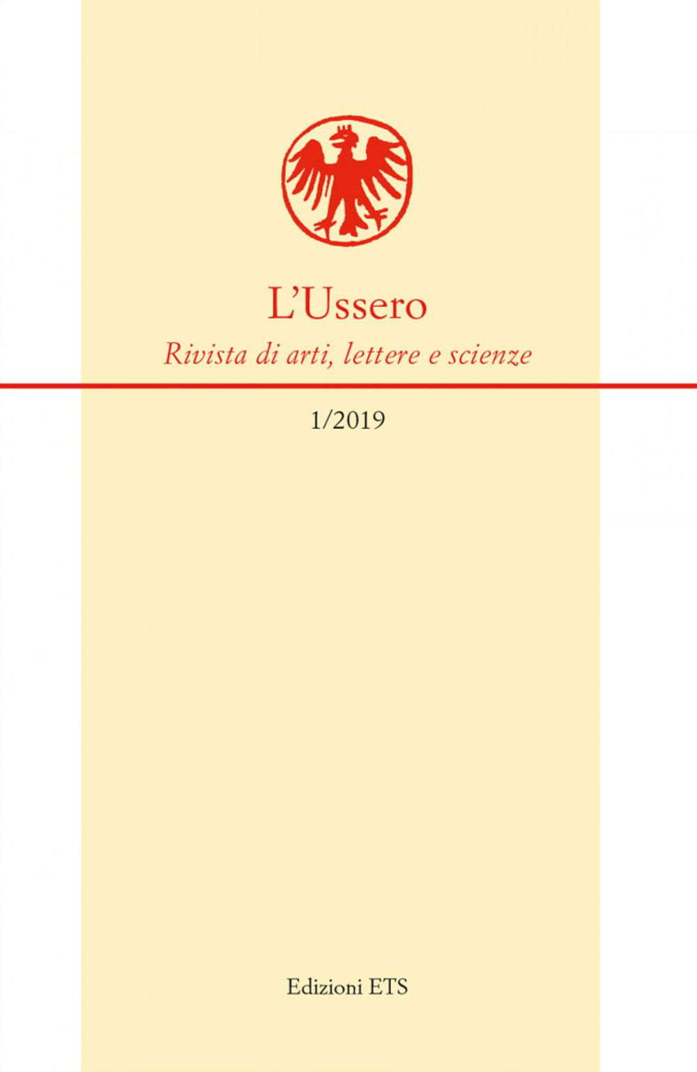 Image of L' Ussero. Rivista di arti, lettere e scienze (2019). Vol. 1