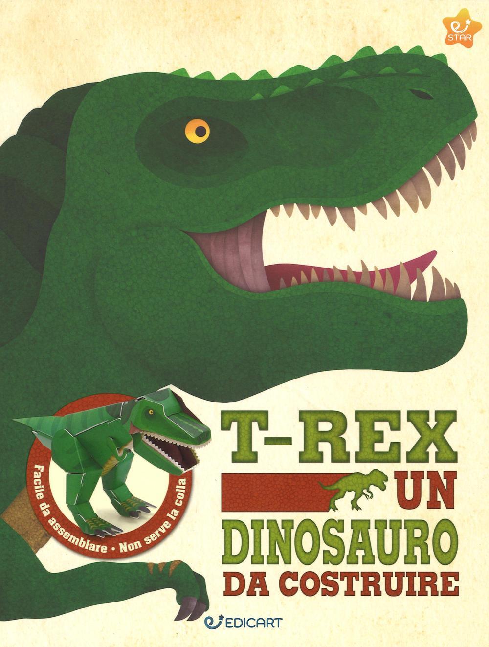 T rex un dinosauro da costruire Con gad E Riva Libro Edicart Costruisco e gioco