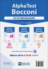 Libro Alpha Test. Bocconi. Kit di preparazione: Manuale di preparazione-Esercizi commentati-1600 quiz. Con software di simulazione