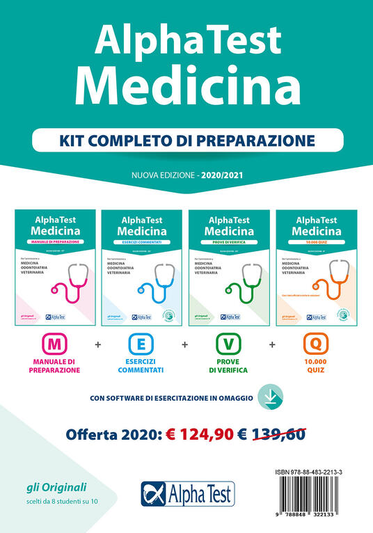 Alpha Test. Medicina. Kit completo di