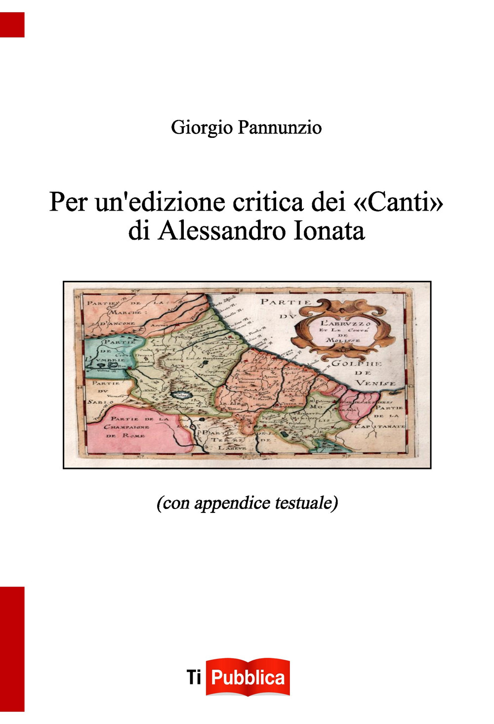 Image of Per un'edizione critica dei «Canti» di Alessandro Ionata