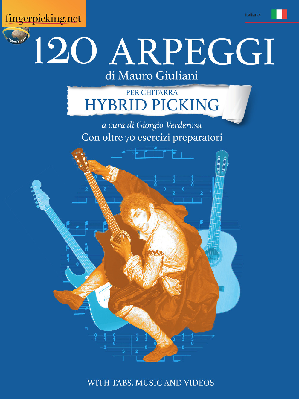 Image of 120 arpeggi per chitarra hybryd picking. Con oltre 70 esercizi preparatori. In notazione musicale, tablatura e video