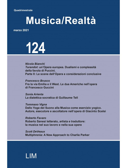 Image of Musica/realtà (2021). Vol. 124