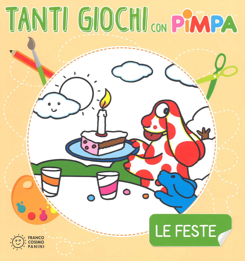Image of Le feste. Tanti giochi con Pimpa. Ediz. a colori. Con Adesivi