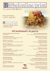 Libro Babelonline print vol. 18-19: Gli intellettuali e la guerra
