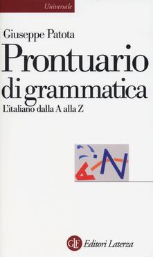 Steamcon.it Prontuario di grammatica. L'italiano dalla A alla Z Image