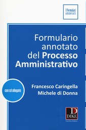 Copertina  Formulario del processo amministrativo