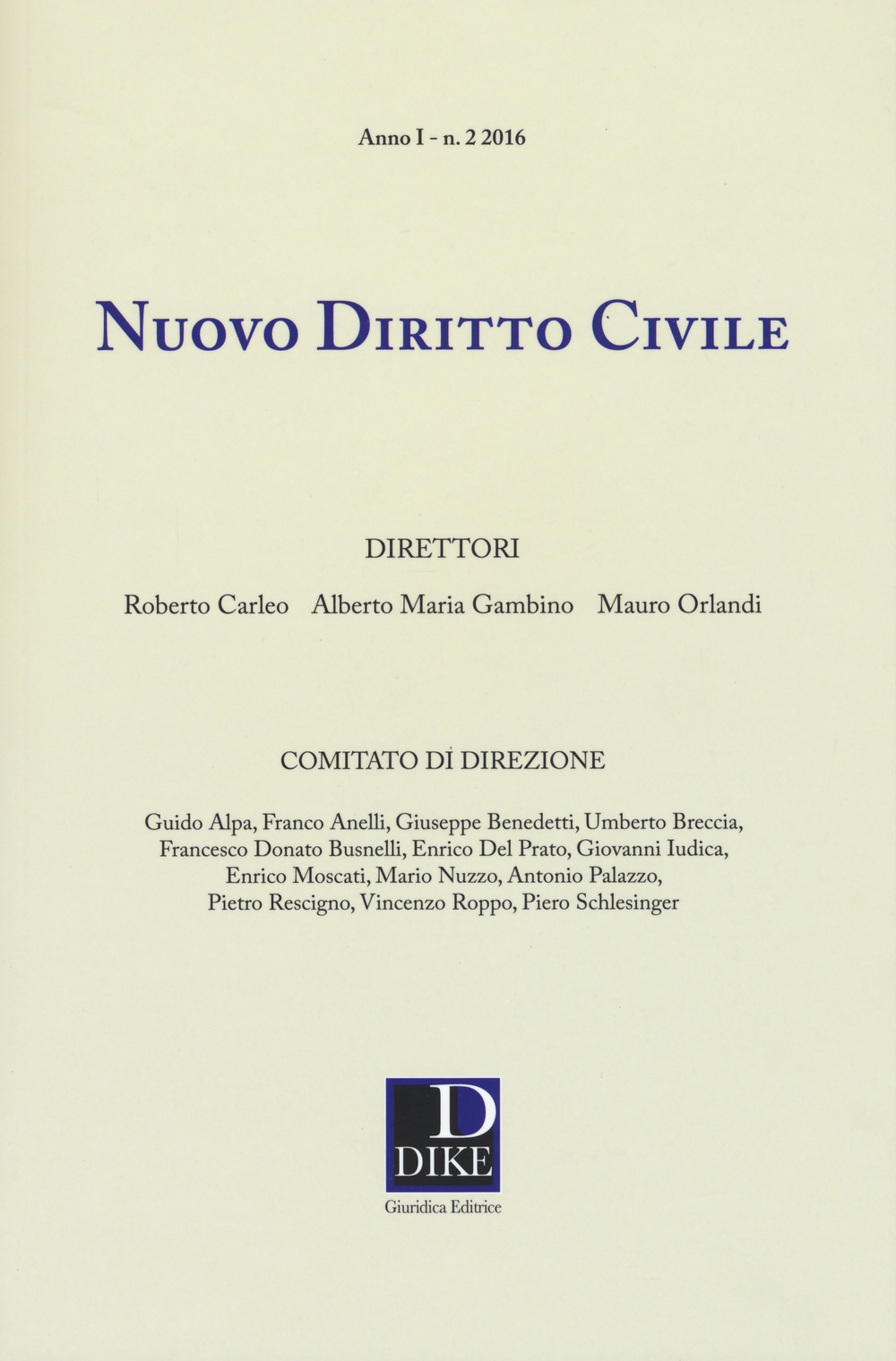 Image of Nuovo diritto civile (2016). Vol. 2