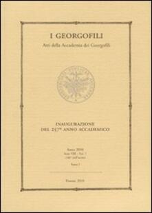 I Georgofili. Atti della Accademia dei Georgofili. Vol. 7/1: Inaugurazione del 257° anno accademico..pdf
