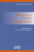Libro Manuale di diritto commerciale Gian Franco Campobasso