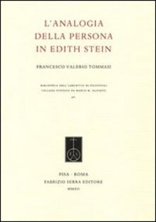 L' analogia della persona in Edith Stein - Francesco V. Tommasi - copertina
