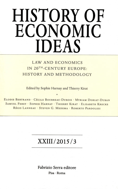Image of Law and economics in 20th century Europe. History and methodology