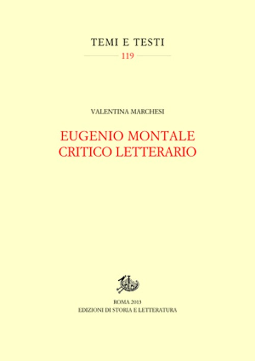 Eugenio Montale critico letterario