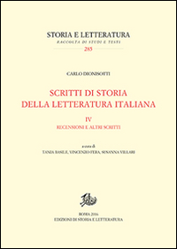 Image of Scritti di storia della letteratura italiana. Vol. 4: Recensioni e altri scritti.