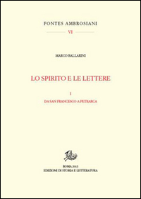 Image of Lo spirito e le lettere. Vol. 1: Da san Francesco a Petrarca.