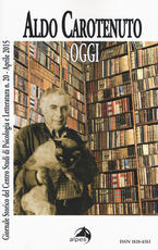 Libro Giornale storico del centro studi di psicologia e letteratura. Vol. 20: Aldo Carotenuto. Oggi.