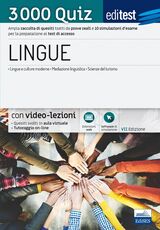 Libro EdiTEST. Lingue. 3000 quiz. Ampia raccolta di quesiti tratti da prove reali e 10 simulazioni d'esame per la preparazione ai test di accesso. Con software di simulazione