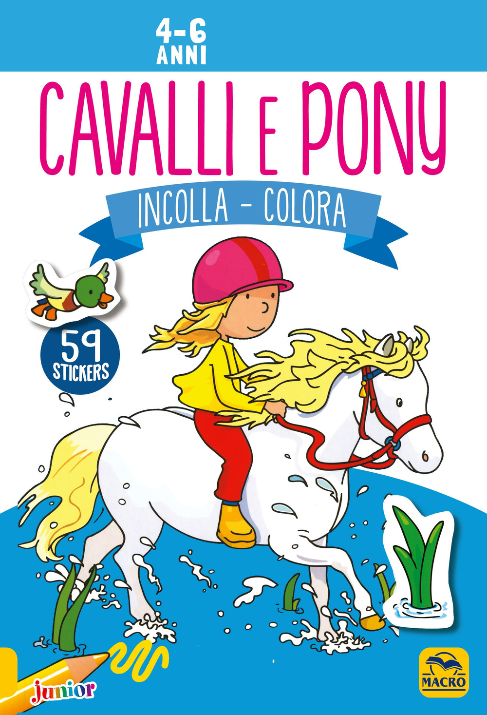 Image of Cavalli e pony. Incolla e colora. Con adesivi