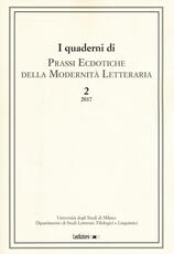 Libro I quaderni di prassi ecdotiche della modernità letteraria (2017). Vol. 2