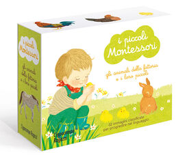 Libro Gli animali della fattoria e i loro piccoli. I piccoli Montessori. Ediz. a colori. Con 32 Carte Adeline Charneau