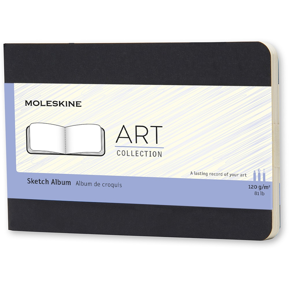 Image of Album per schizzi Art Sketch Album Moleskine pocket copertina rigida nero. Black