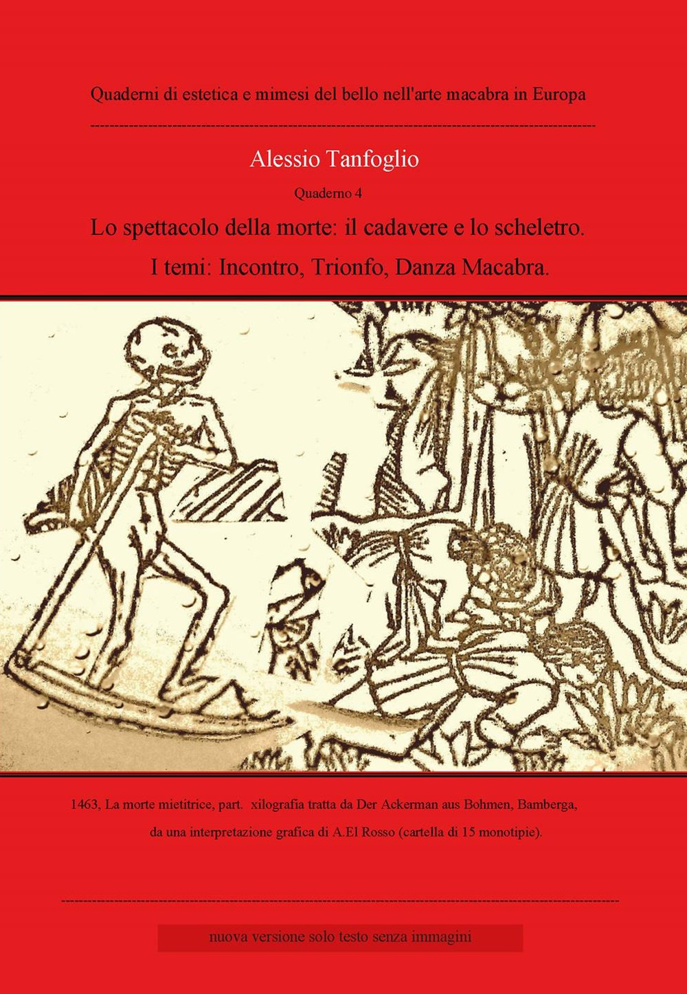 Lo spettacolo della morte: il cadavere e lo scheletro. I temi: incontro, trionfo della morte, danza macabra