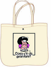Cartoleria Borsa in tessuto Mafalda. Cosa c'è da guardare Magazzini Salani