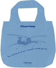 Cartoleria Il piccolo principe. Non si vede bene che col cuore. Borsa pieghevole Magazzini Salani