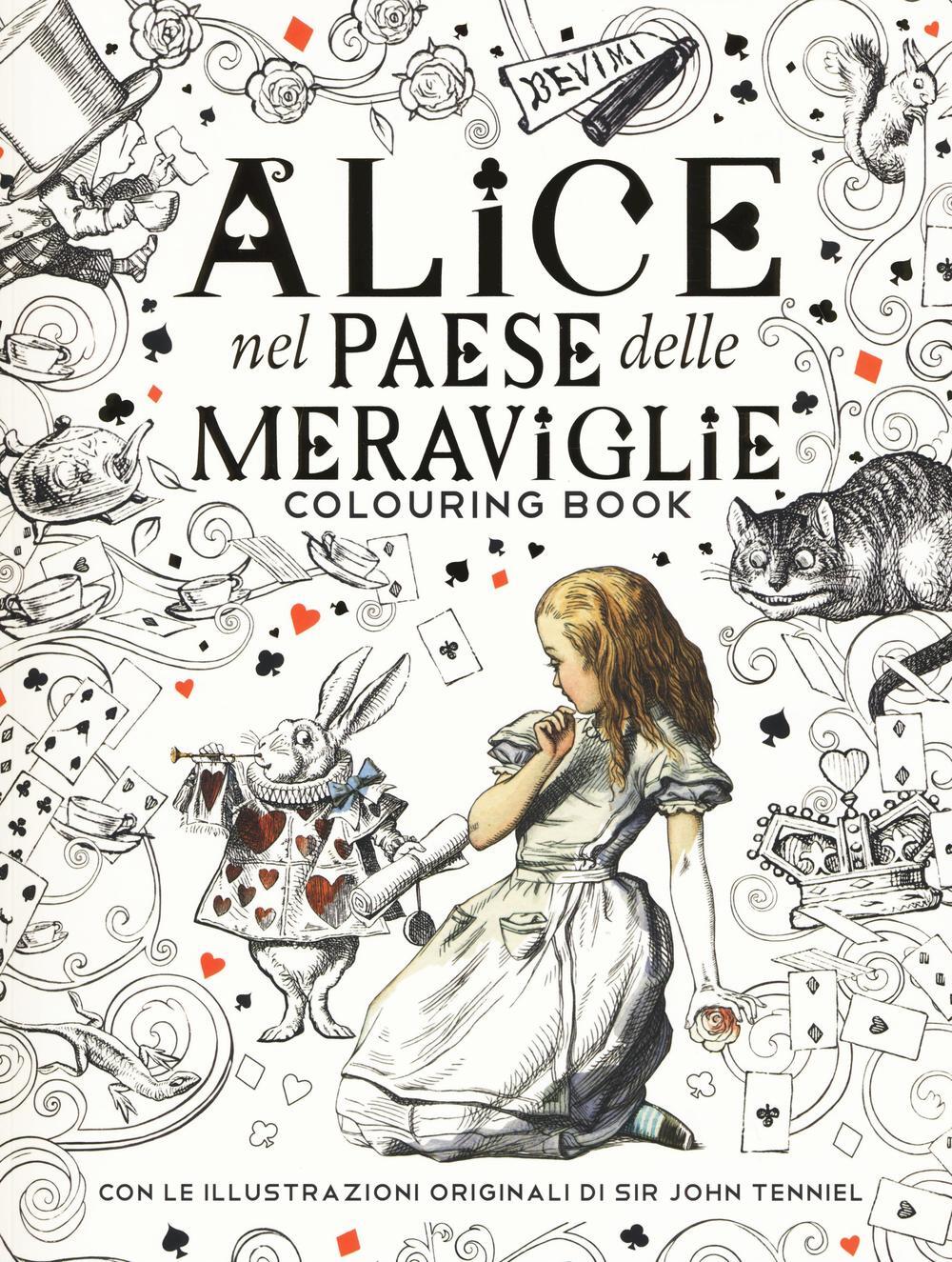 Alice nel paese delle meraviglie Colouring book Ediz illustrata Lewis Carroll Libro Magazzini Salani
