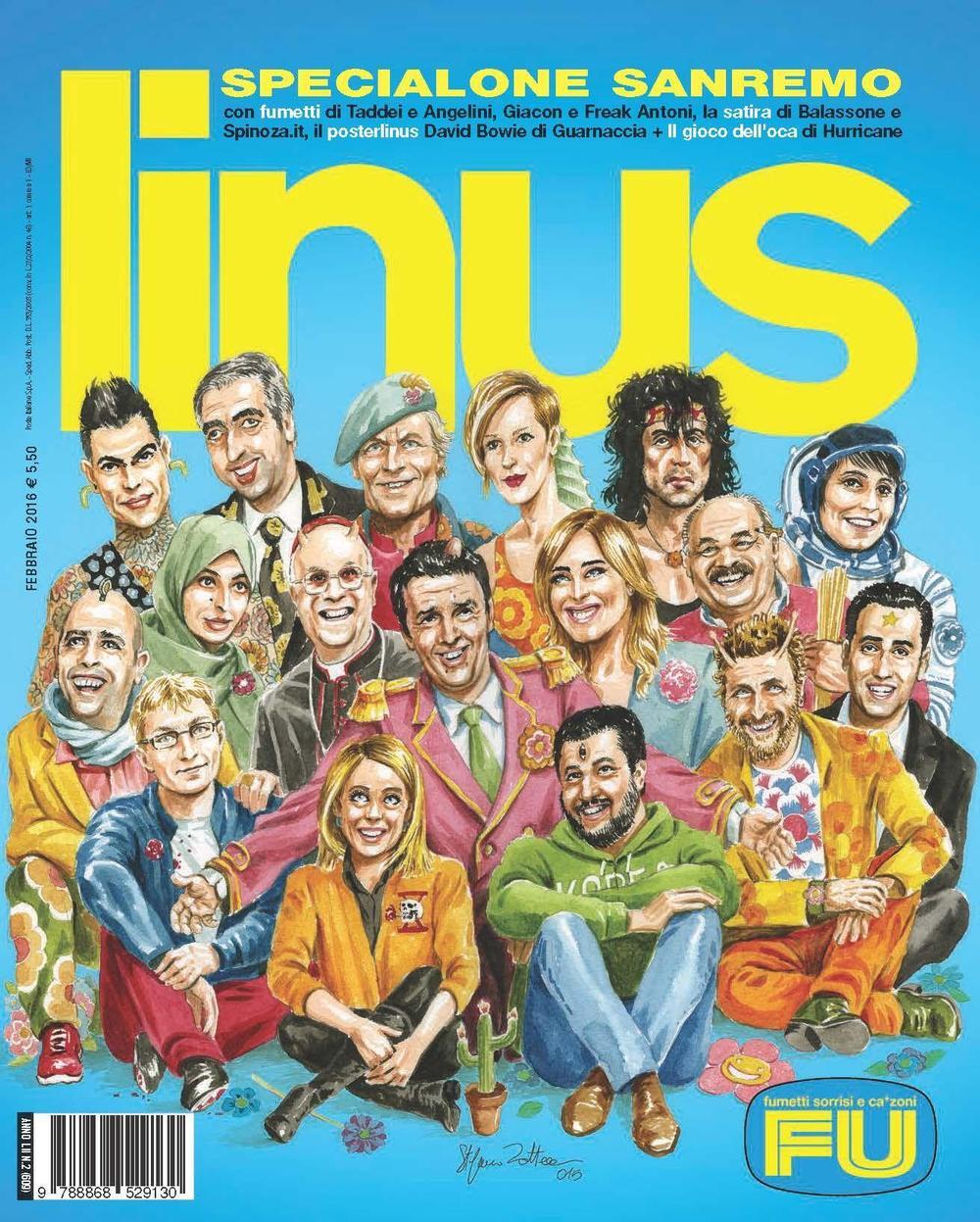 Linus (Rivista). Febbraio 2016 Libro Baldini + Castoldi IBS