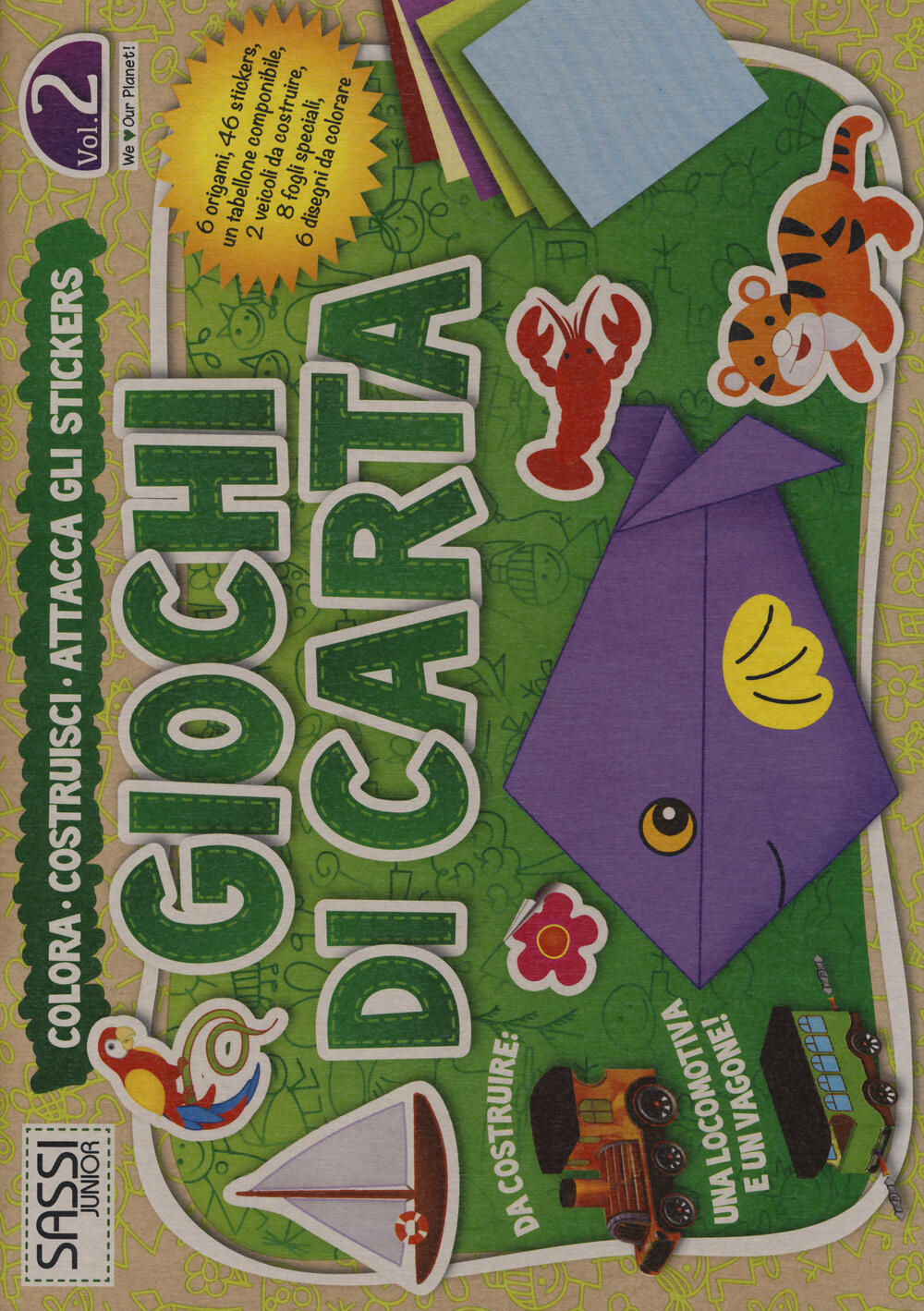 Giochi di carta Colora costruisci attacca gli stickers Vol 2 Aleksandra Kosmala Czarnecka Libro Sassi Sassi junior