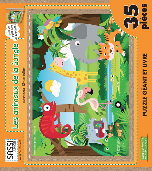 Les animaux de la jungle. Libro puzzle Scarica PDF EPUB
