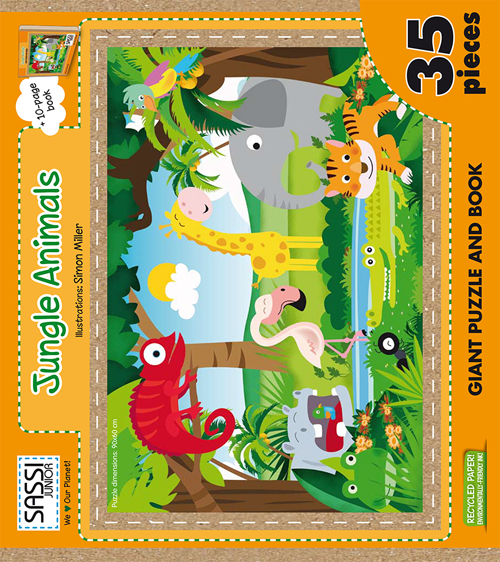 Jungle animals. Puzzle gigante. Con libro Scarica PDF EPUB
