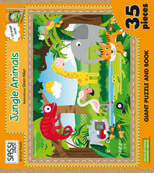 Jungle animals. Puzzle gigante. Con libro.pdf