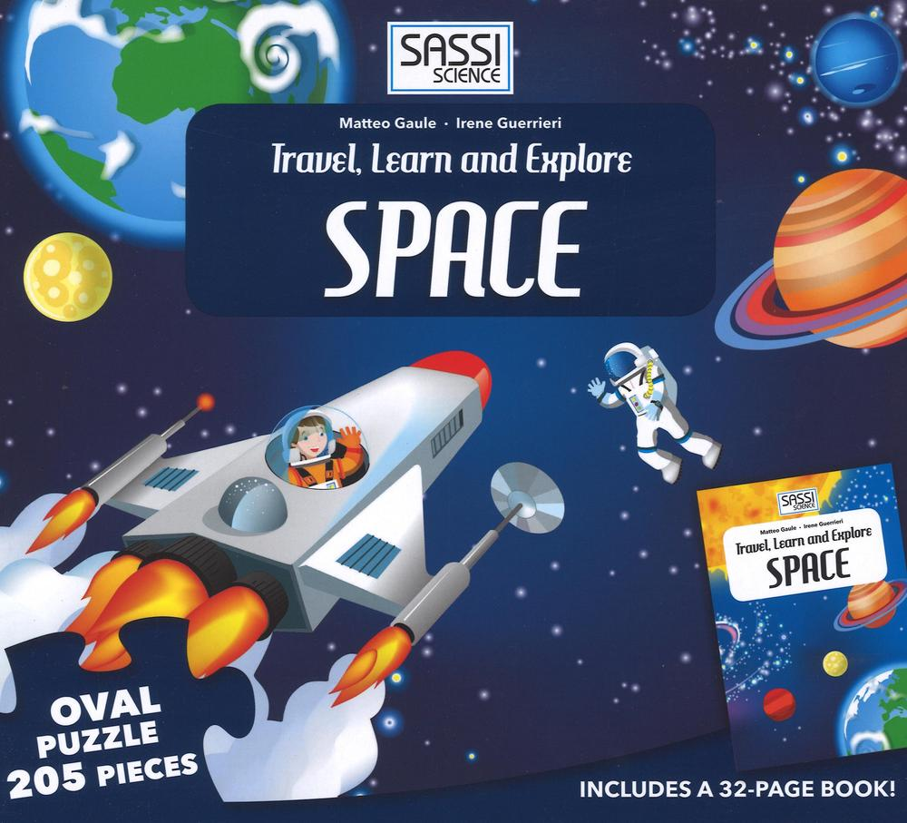 Space. Travel, learn and explore. Libro puzzle