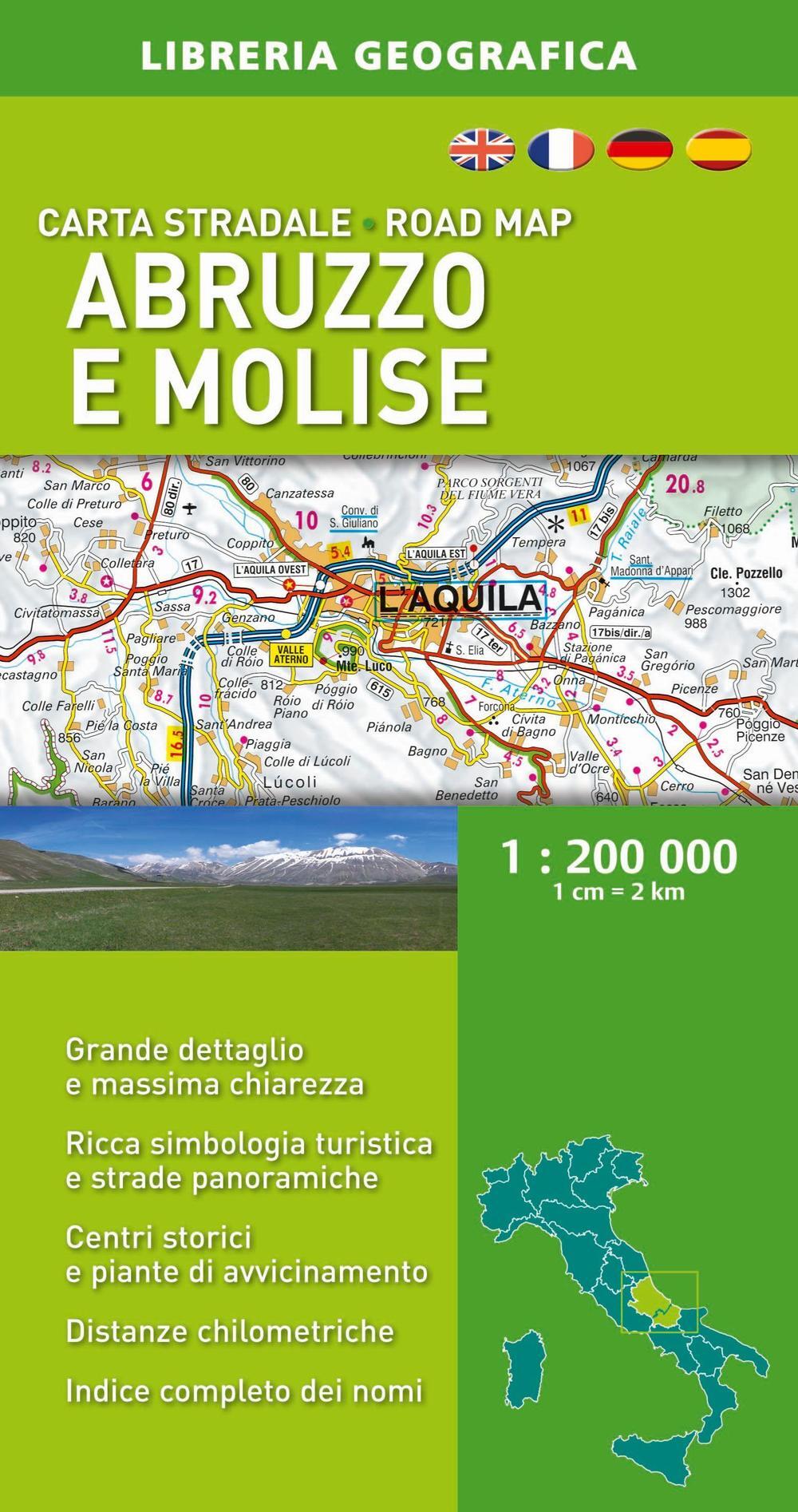 Abruzzo Molise 1 200 000 Libro Libreria Geografica Carte   9788869850219 0 0 1894 75 