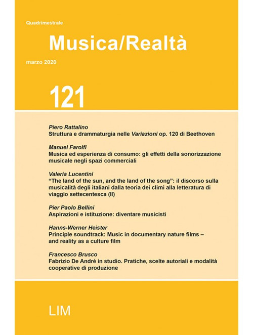 Image of Musica/realtà (2020). Vol. 121