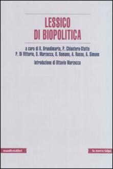 Lessico di biopolitica - copertina
