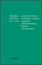 Libro Discipline filosofiche (2009). Vol. 1: Logiche del vivente.