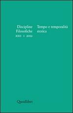 Libro Discipline filosofiche (2012). Vol. 1: Tempo e temporalità storica.