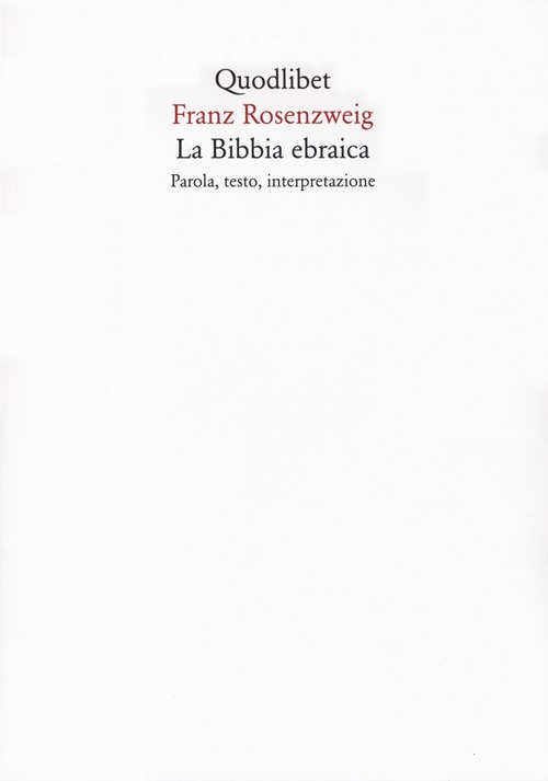 Image of La Bibbia ebraica. Parola, testo, interpretazione