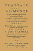 Libro Trattato degli alimenti e della maniera di conservarli lungamente in sanità (rist. anast. 1734) Niccolò Lemery