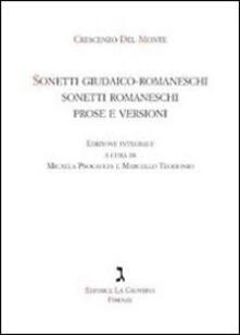 Sonetti giudaico-romaneschi, sonetti romaneschi, prove e versioni. Con CD Audio.pdf